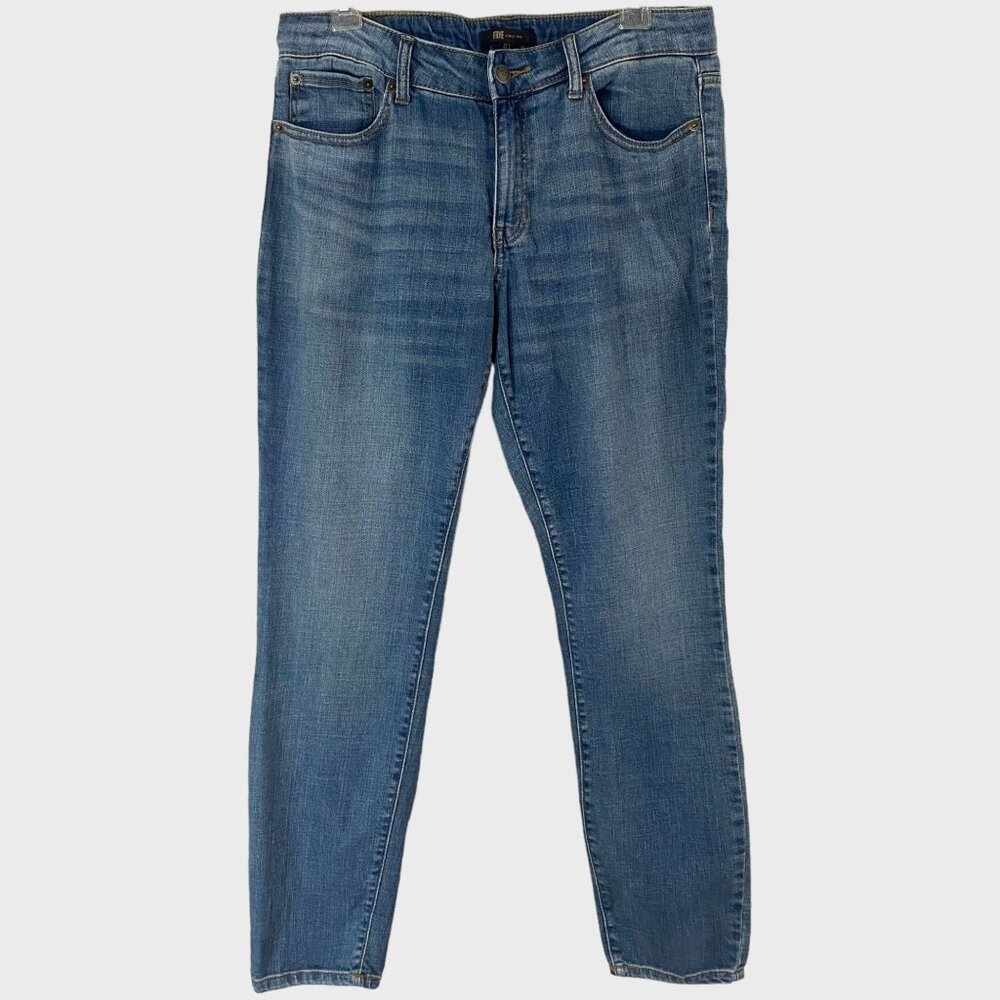 Frye Straight-Leg Premium Denim Jeans Women's Size 6 Blue Medium Wash Mid-Rise